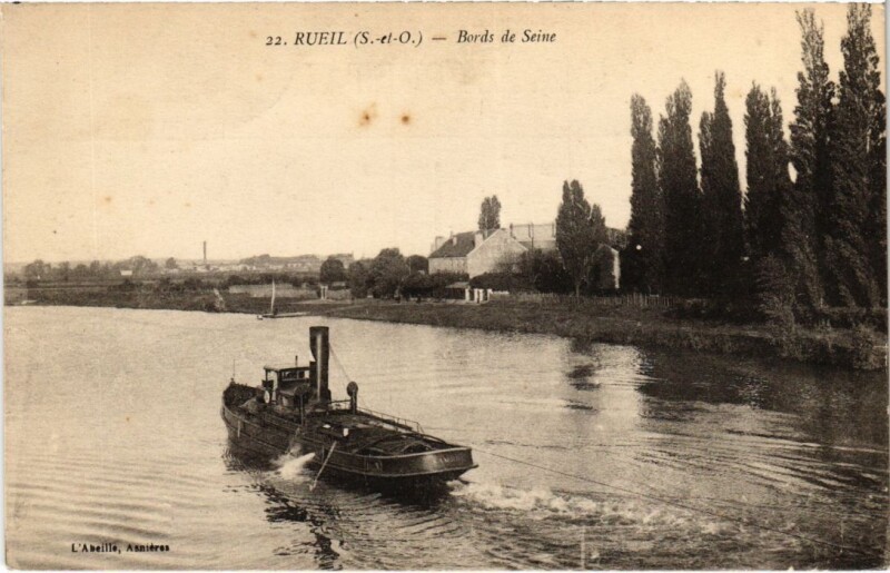 Carte postale ancienne Rueil-Malmaison Bords de Seine à Rueil-Malmaison