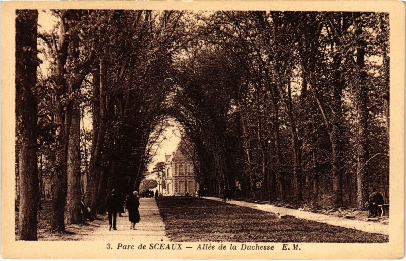 Carte postale ancienne Sceaux Parc - Allee de la Duchesse à Sceaux