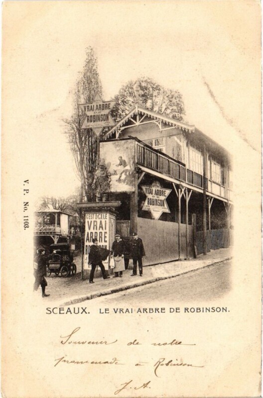 Carte postale ancienne Sceaux Le Vrai Arbre de Robinson à Sceaux