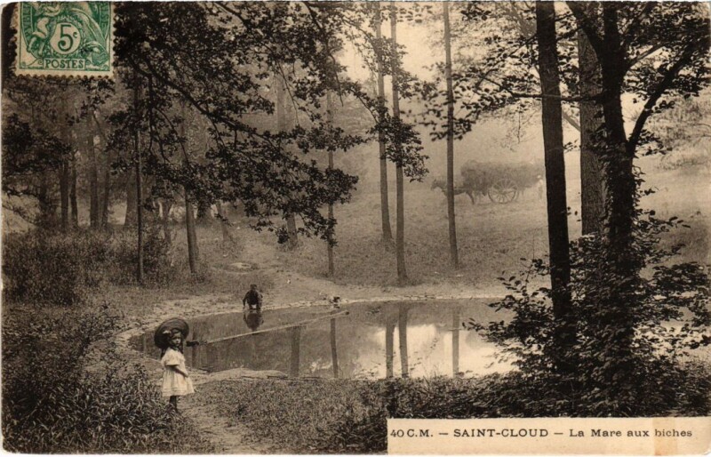 Carte postale ancienne Saint-Cloud La Mare aux Biches à Saint-Cloud