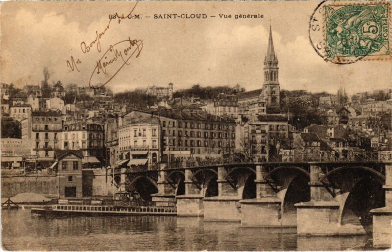 Carte postale ancienne Saint-Cloud Vue Generale à Saint-Cloud