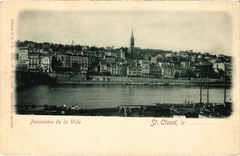 Carte postale ancienne Saint-Cloud Panorama de la Ville à Saint-Cloud