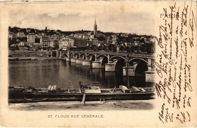 Carte postale ancienne Saint-Cloud Vue Generale à Saint-Cloud
