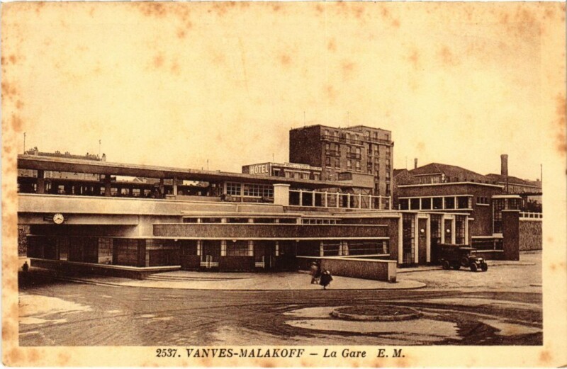 Carte postale ancienne Vanves Malakoff - La Gare à Malakoff