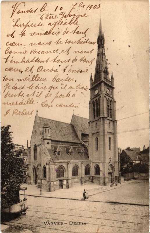 Carte postale ancienne Vanves L'Eglise à Vanves