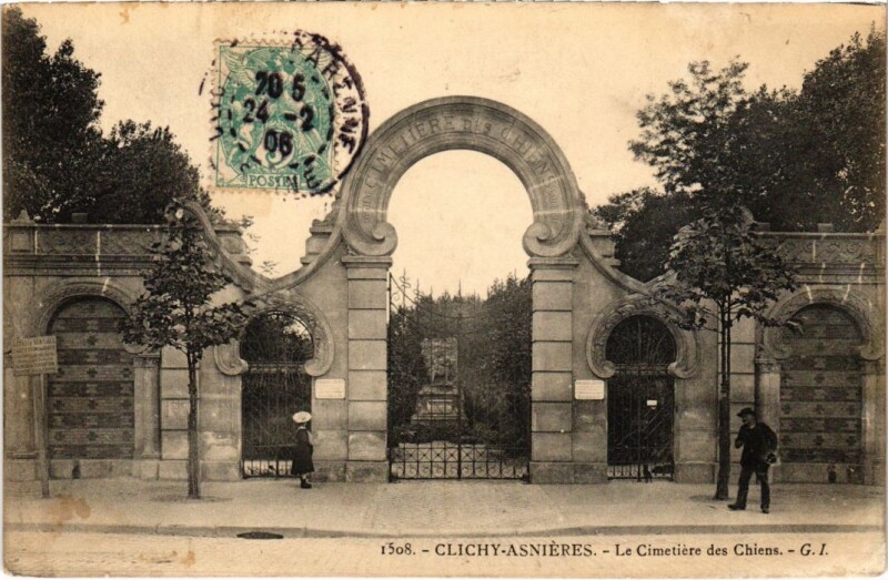Carte postale ancienne Asnieres-sur-Seine Clichy - Le Cimetiere des Chiens à Asnières-sur-Seine