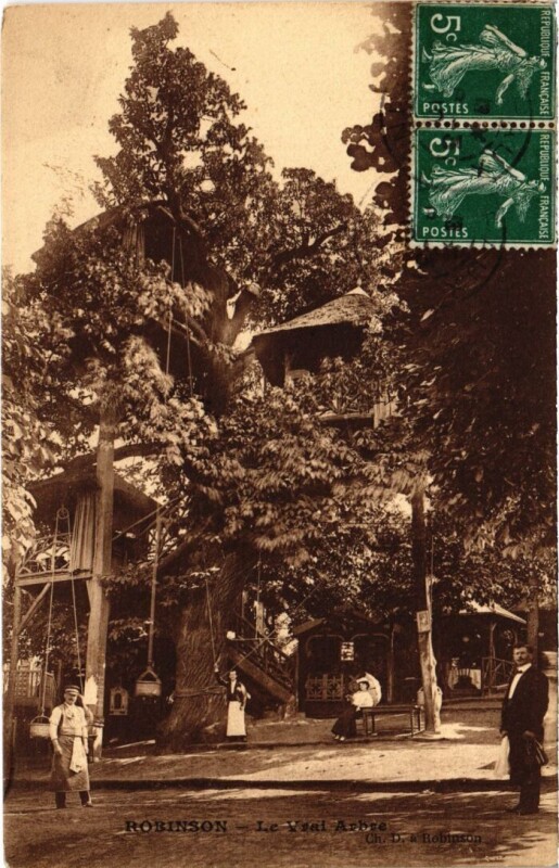 Carte postale ancienne Le Plessis-Robinson Le Vrai Arbre au Plessis-Robinson