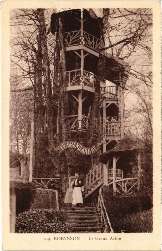 Carte postale ancienne Le Plessis-Robinson Le Grand Arbre au Plessis-Robinson
