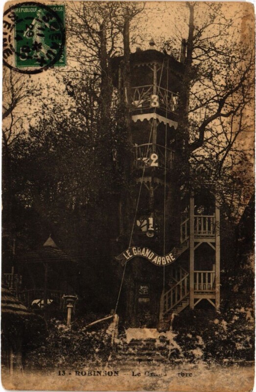 Carte postale ancienne Le Plessis-Robinson Le Grand Arbre au Plessis-Robinson