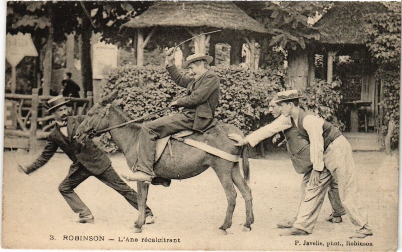 Carte postale ancienne Le Plessis-Robinson L'Ane Recalcitrant au Plessis-Robinson