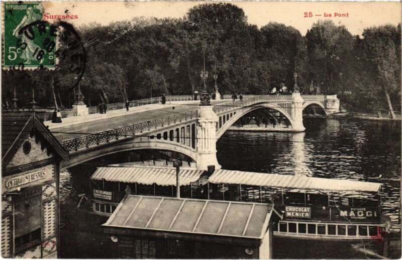 Carte postale ancienne Suresnes Le Pont à Suresnes