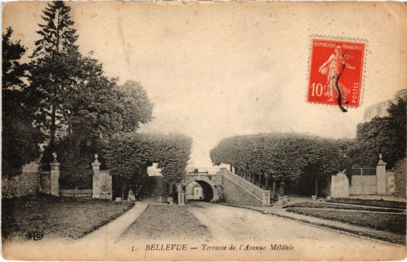 Carte postale ancienne Bellevue Terrasse de l'Avenue Melanie