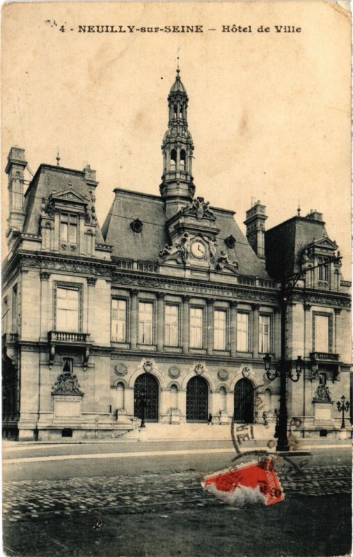 Carte postale ancienne Neuilly-sur-Seine Hotel de Ville à Neuilly-sur-Seine