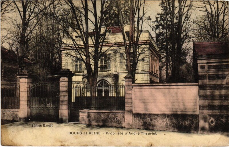 Carte postale ancienne Bourg-la-Reine Propriete d'Andre Theuriet à Bourg-la-Reine