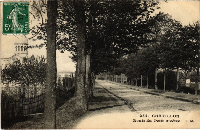 Carte postale ancienne Chatillon Route du Petit Bicetre
