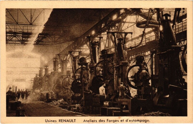 Carte postale ancienne Usines Renault - Ateliers des Forges et d'Estampage
