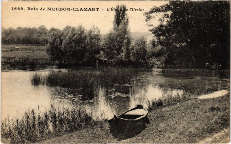 Carte postale ancienne Bois de Meudon-Clamart - L'Etang de l'Ursine à Clamart