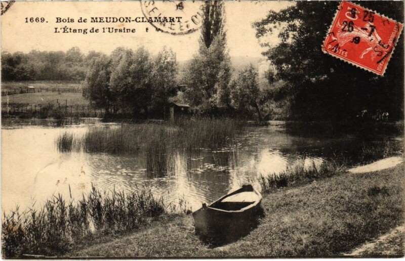 Carte postale ancienne Bois de Meudon-Clamart - L'Etang de l'Ursine à Clamart