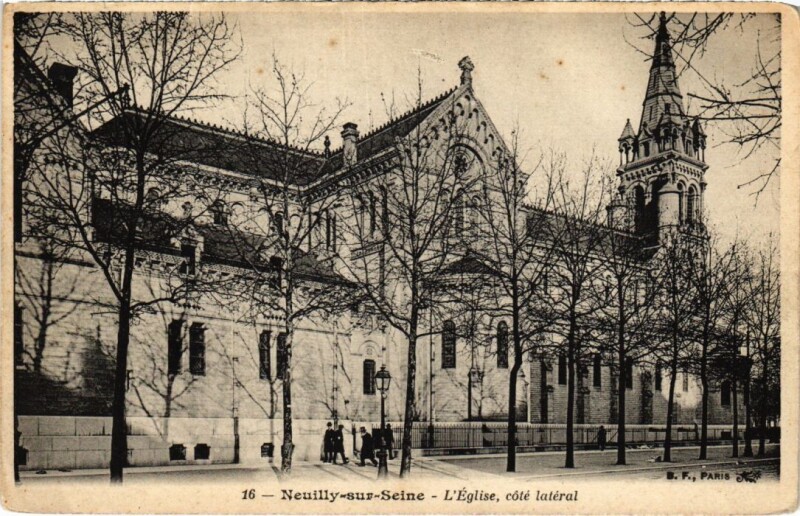 Carte postale ancienne Neuilly-sur-Seine Eglise - Cote Lateral à Neuilly-sur-Seine