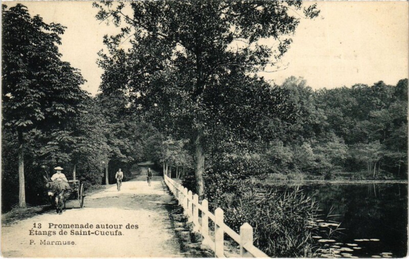 Carte postale ancienne Promenade Autour des Etangs de Saint-Cucufa