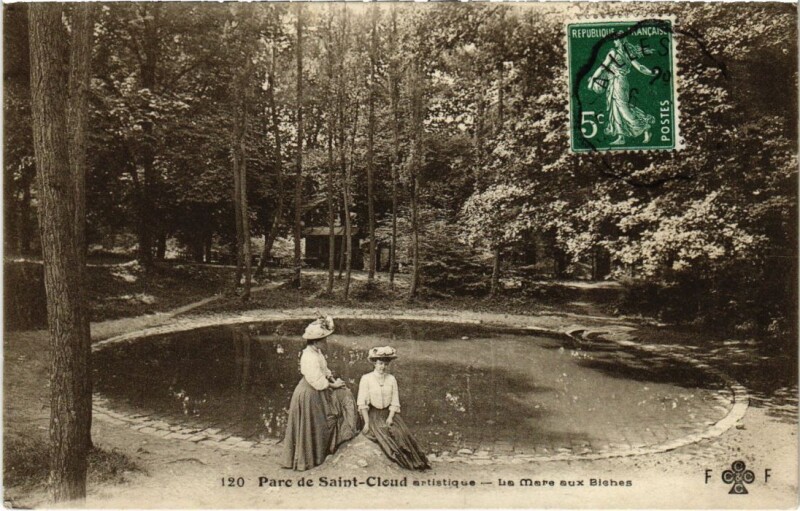 Carte postale ancienne Saint-Cloud Parc - La Mare aux Biches à Saint-Cloud