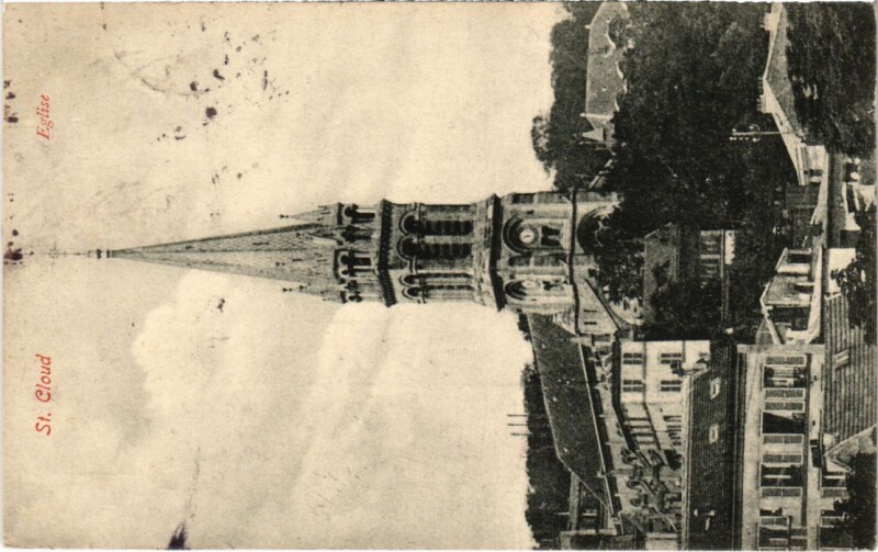 Carte postale ancienne Saint-Cloud Eglise à Saint-Cloud