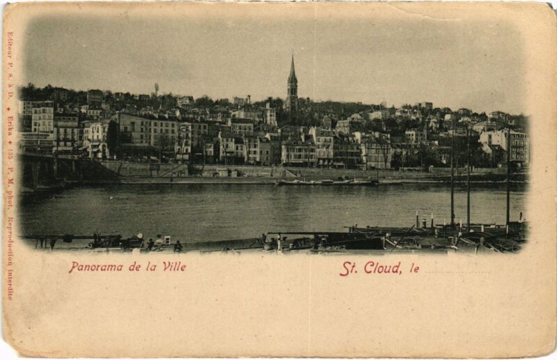 Carte postale ancienne Saint-Cloud Panorama de la Ville à Saint-Cloud