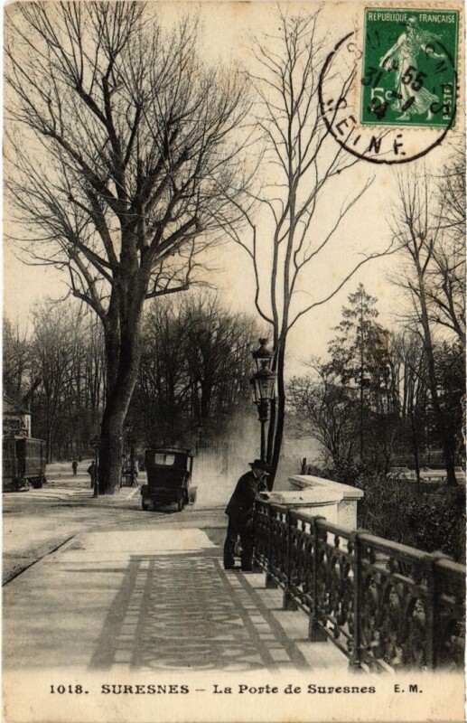 Carte postale ancienne Suresnes La Porte de Suresnes à Suresnes