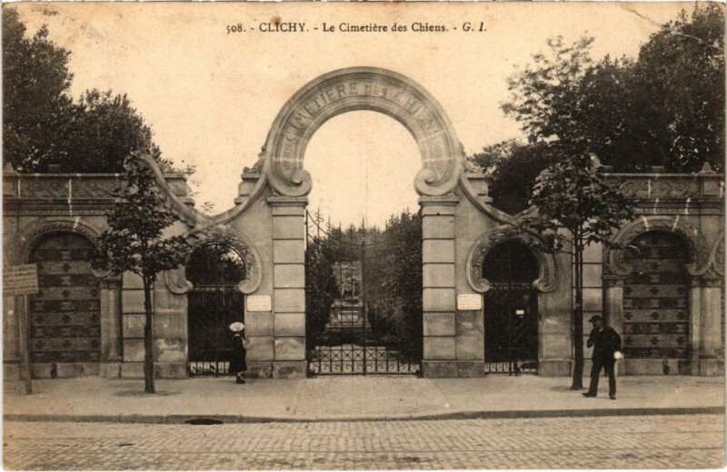 Carte postale ancienne Asnieres-sur-Seine Clichy - Le Cimetiere des Chiens à Asnières-sur-Seine
