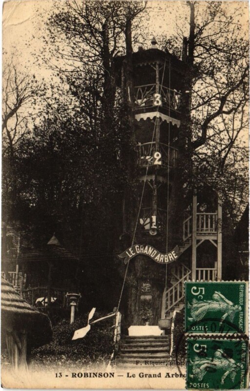 Carte postale ancienne Le Plessis-Robinson Le Grand Arbre au Plessis-Robinson