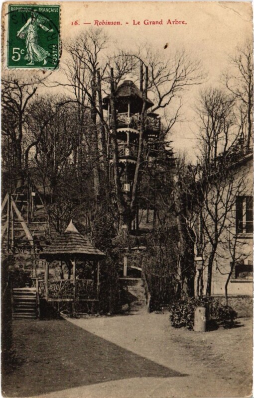 Carte postale ancienne Le Plessis-Robinson Le Grand Arbre au Plessis-Robinson