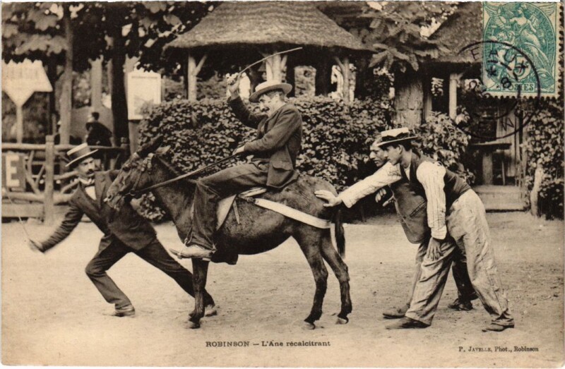 Carte postale ancienne Le Plessis-Robinson L'Ane Recalcitrant au Plessis-Robinson