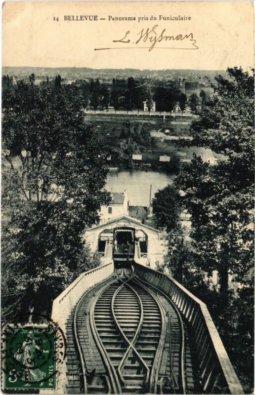 Carte postale ancienne Bellevue Panorama pris du Funiculaire