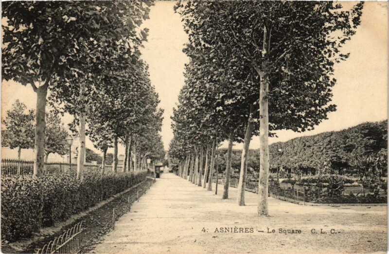 Carte postale ancienne Asnieres-sur-Seine Le Square