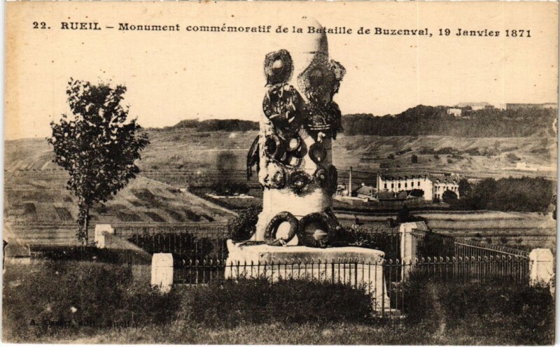 Carte postale ancienne Rueil-Malmaison Monument Commemoratif de la Bataille Buzenval à Rueil-Malmaison