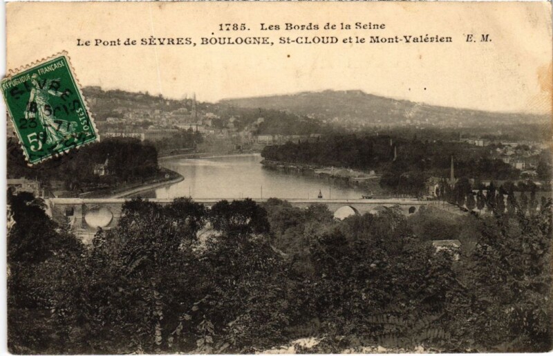 Carte postale ancienne Sevres Boulogne - Saint-Cloud - Mont-Valerien à Saint-Cloud