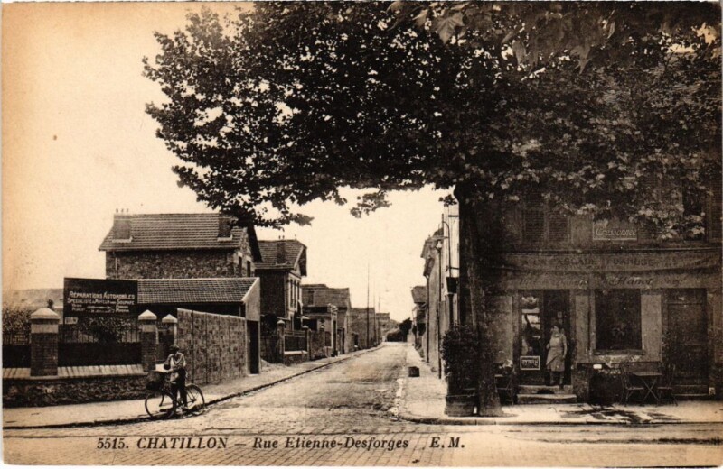 Carte postale ancienne Chatillon Rue Etienne-Desforges