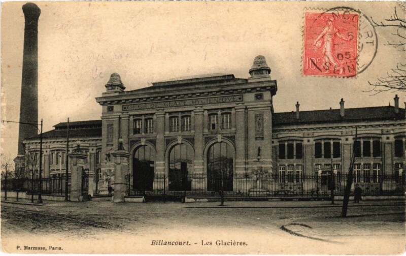 Carte postale ancienne Boulogne-Billancourt Les Glacieres à Boulogne-Billancourt