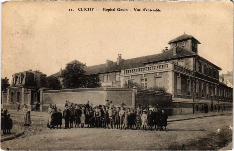 Carte postale ancienne Hôpital Gouin - Vue d'Ensemble à Clichy