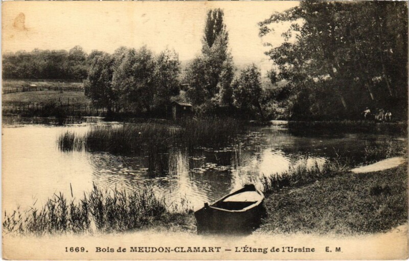 Carte postale ancienne Bois de Meudon-Clamart - L'Etang de l'Ursine à Clamart