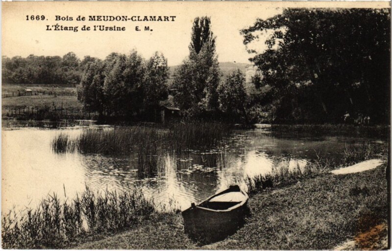 Carte postale ancienne Bois de Meudon-Clamart - L'Etang de l'Ursine à Clamart