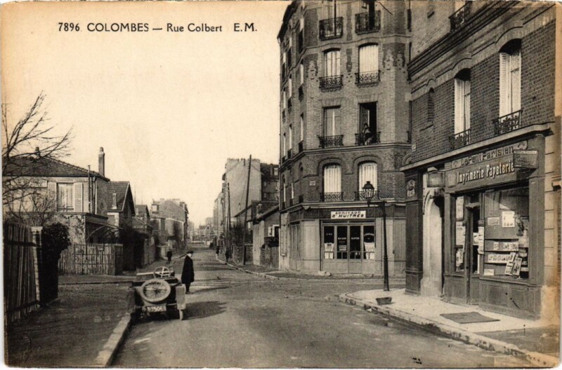 Carte postale ancienne Colombes Rue Colbert à Colombes