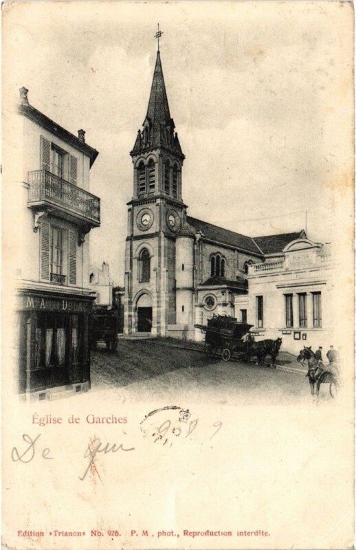 Carte postale ancienne Garches Eglise à Garches