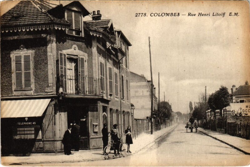 Carte postale ancienne Colombes Rue Henri Litolff à Bois-Colombes