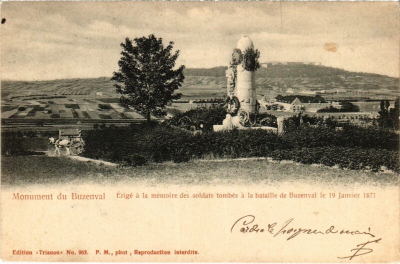 Carte postale ancienne Rueil-Malmaison Monument de Buzenval à Rueil-Malmaison