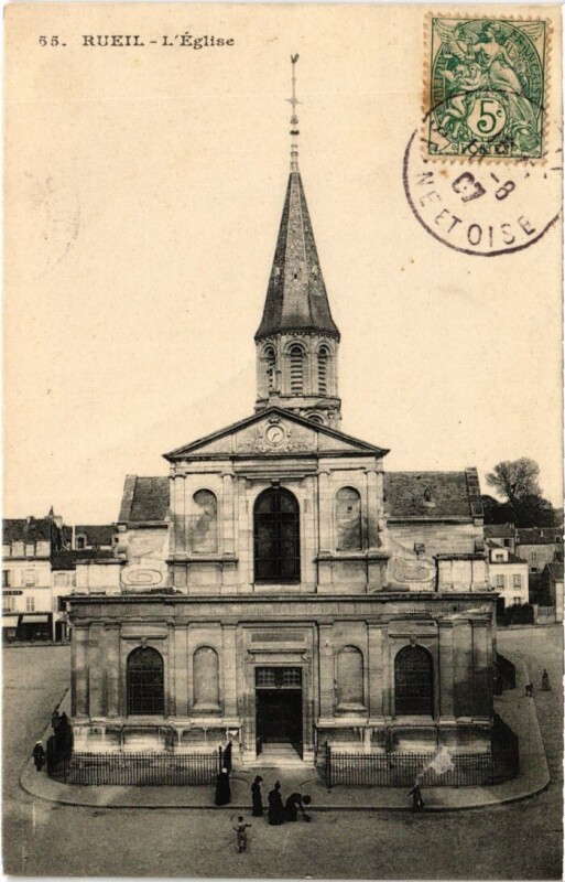 Carte postale ancienne Rueil-Malmaison L'Eglise à Rueil-Malmaison