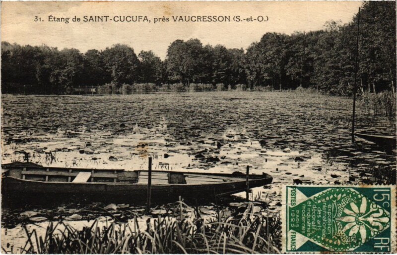 Carte postale ancienne Vaucresson Etang de Saint-Cucufa à Vaucresson