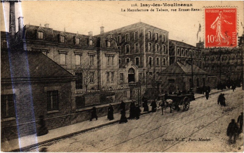 Carte postale ancienne Issy-les-Moulineaux La Manufacture de Tabacs à Issy-les-Moulineaux