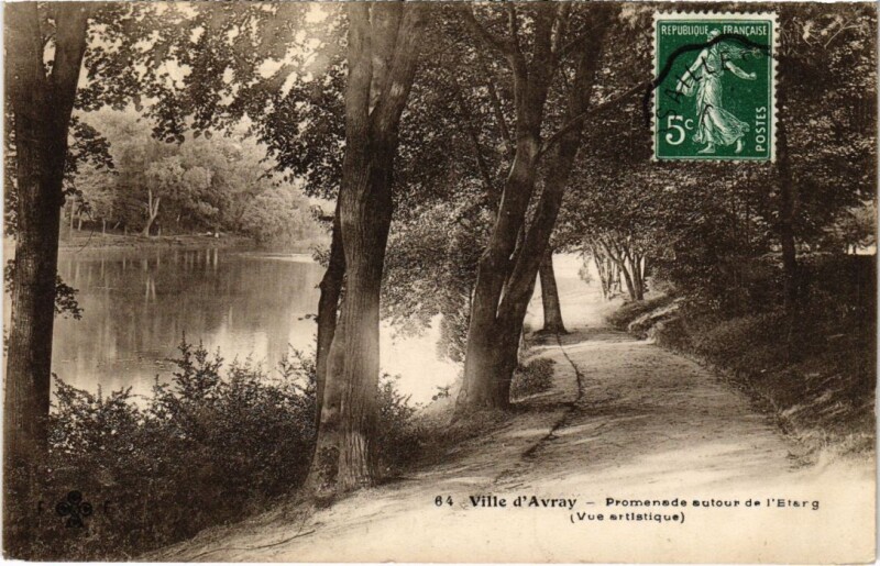 Carte postale ancienne Ville-d'Avray Promenade autour de l'Etang à Ville-d'Avray