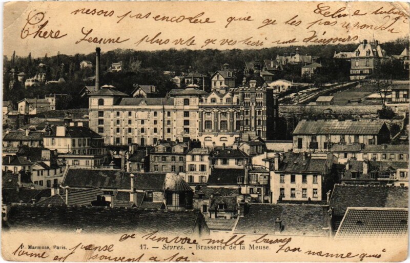 Carte postale ancienne Sevres Brasserie de la Meuse